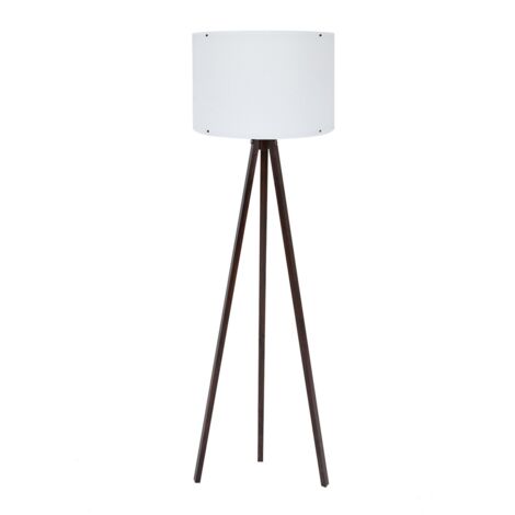 Lampada da terra, lampada da terra, illuminazione per soggiorno Lamp Bianco Noce