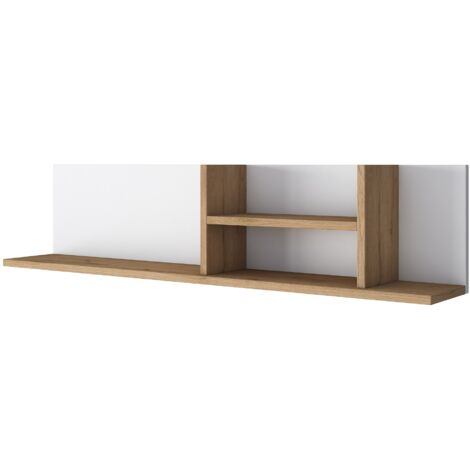 Mensola da parete, mensola portaoggetti Shelf Bianco Noce (1/4)