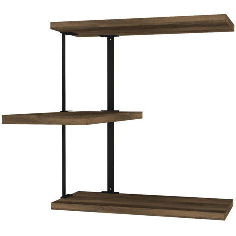Mensola da parete, mensola portaoggetti Shelf Noce Nero (1/5)