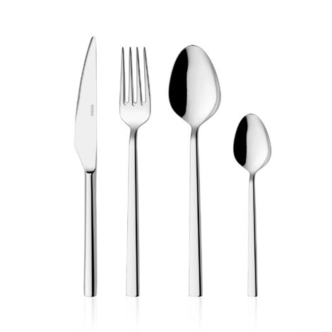Set di posate: coltello, forchetta, cucchiaio Set 100% STAINLESS Acciaio Chrome