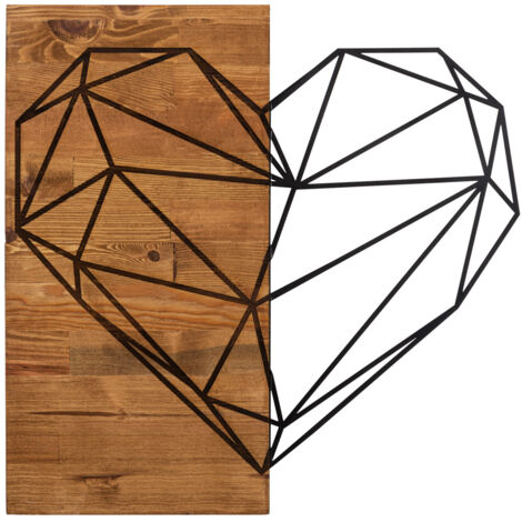 Decorazione da parete in legno Accessory Nero Noce (1/5)