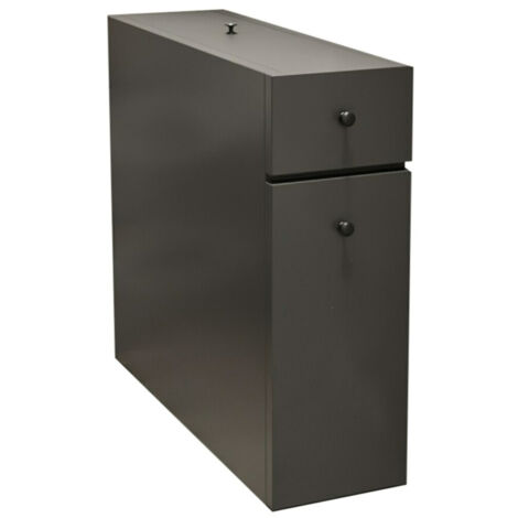 Mobiletto del bagno Kailua 183, Antracite, Da terra, 55x19x60cm, Truciolare laminato