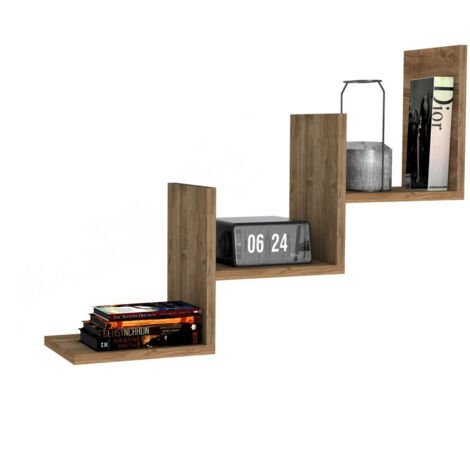 Mensola da parete, mensola portaoggetti Shelf Noce (1/4)