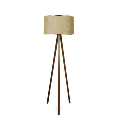Lampada da terra, lampada da terra, illuminazione per soggiorno Lamp Beige Gold