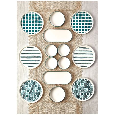 Set per la colazione, set di stoviglie, tovaglietta Set 100% Ceramica