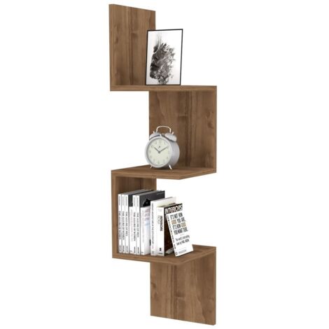 Mensola da parete, mensola portaoggetti Shelf Noce (1/5)