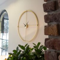 Orologio da parete in metallo, orologio decorativo, stile industriale Clock Gold