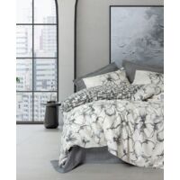 Copripiumino, copripiumino, biancheria da letto Set 100% Cotone Antracite