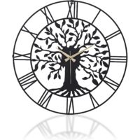 Orologio da parete in metallo, orologio decorativo, stile industriale Clock Nero