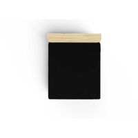 Ranforce Super King Fitted Sheet (ES) 180 x 200+30 cm 100% Cotone Nero 117 gr/m²