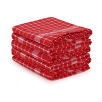 Set di salviette Set 100% Cotone Rosso Bianco 170 gr/m²
