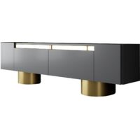 Mobili TV, tavolo TV, credenza bassa Stand Antracite Gold