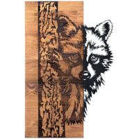 Decorazione da parete in legno Accessory Nero Noce