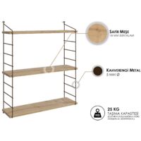 Mensola da parete, mensola portaoggetti Shelf Quercia