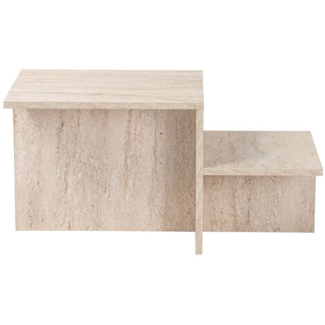 Mesa de centro de 2 niveles L80 cm - HARMONY