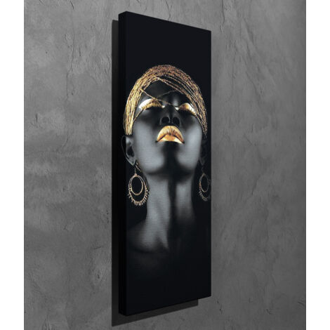 Elegante cuadro decorativo en lienzo, 30 x 80 cm, 100 % lienzo y marco de madera. Ideal para decoración de interiores, estética moderna. (1/3)