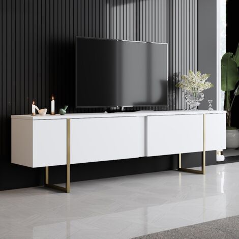Mueble TV 2 puertas abatibles L180 cm - LUXE