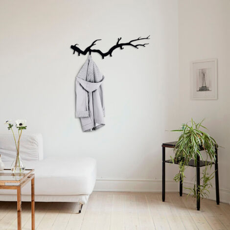 gancho de pared de metal negro