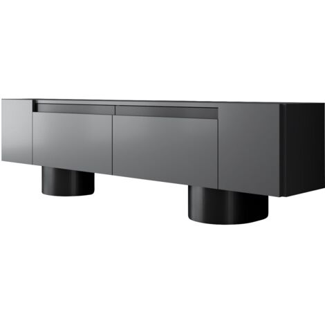 Mueble TV, mesa TV, mueble bajo. Stand Antracita Negro