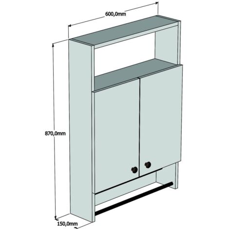 Mueble de baño, armario de baño, espacio de almacenamiento. Cabinet Blanco (1/4)