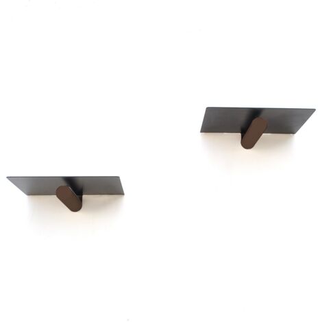 Estante de tubería, estante de pared, estilo industrial. Shelf Marrón Negro (1/5)