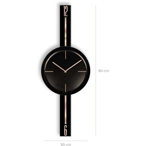 Reloj de pared, reloj decorativo, sala de estar. Clock Negro (1/4)