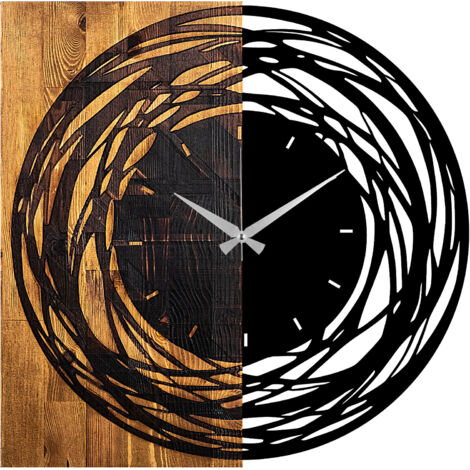 Reloj de pared de madera, decoración natural. Clock Light Nuez Negro (1/5)