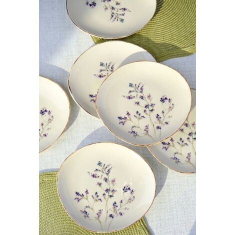 Juego de platos de postre Set 100% Porcelana Multicolor