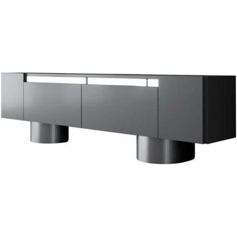 Mueble TV, mesa TV, mueble bajo. Stand Antracita Plata