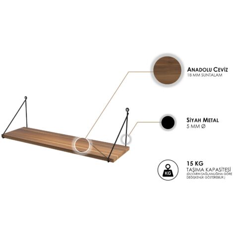 Estante de pared, estante de almacenamiento Shelf Nuez (1/4)