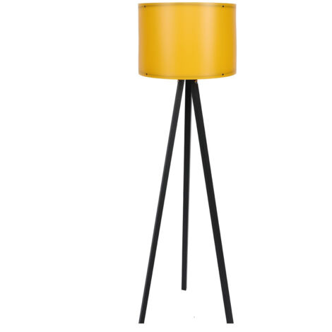 Lámpara de pie, lámpara de pie, iluminación de salón. Lamp Amarillo Negro