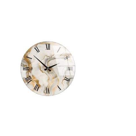 Reloj de pared de cristal, reloj decorativo para sala de estar. Clock Multicolor (1/2)