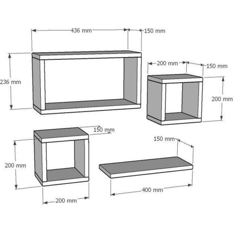 Estante de pared, estante de almacenamiento Shelf Sapphire Roble