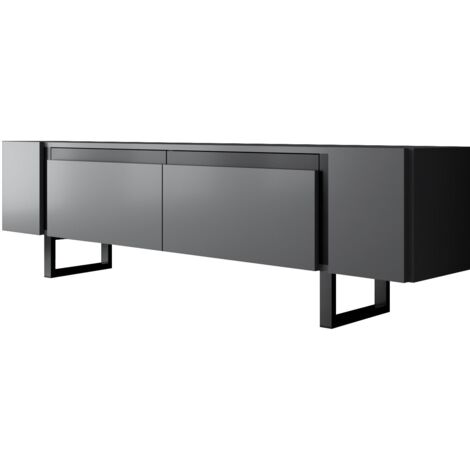 Mueble TV, mesa TV, mueble bajo. Stand Antracita Negro
