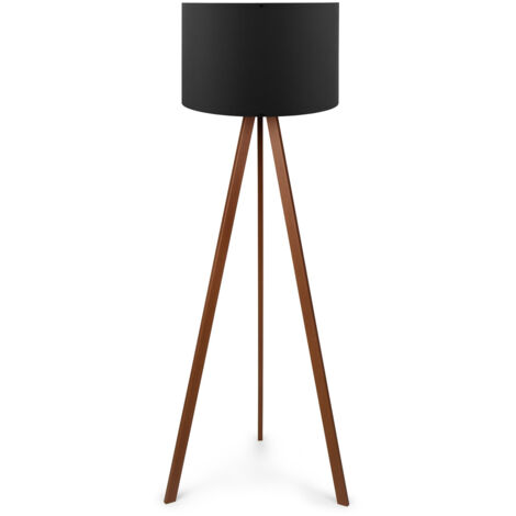 Lámpara de pie, lámpara de pie, iluminación de salón. Lamp Negro Marrón