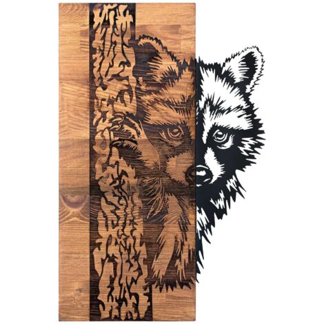 Accesorio decorativo de pared de madera Accessory Negro Nuez (1/5)