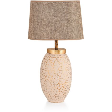 Lámpara de mesa, lámpara de noche, lámpara de salón. Lamp Cream Gold