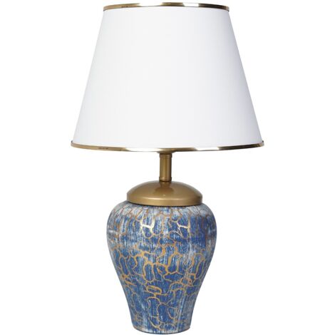 Lámpara de mesa, lámpara de noche, lámpara de salón. Lamp Azul Blanco