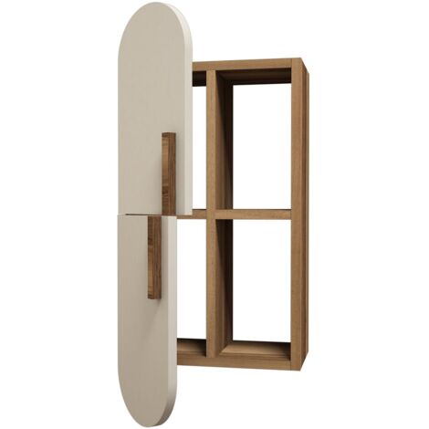 Estante de pared, estante de almacenamiento Shelf Nuez Cream