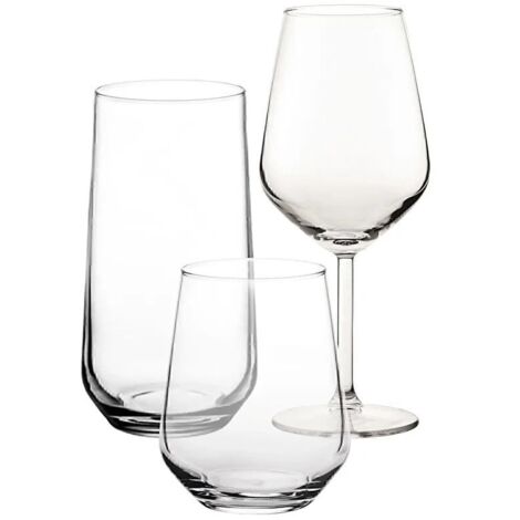 Juego de vasos para beber de cristal Set 100% Vaso para beber Transparente (1/2)