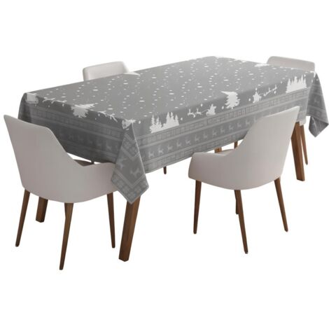 Mantel Mantelería Mantel Mantelería 160 Cmx220 Cm 100% Poliéster Gris
