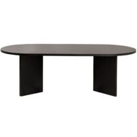 Elegante mesa de centro negra de 119 cm x 40 cm x 60 cm. Tablero de partículas 100 % melaminizado, 18 mm de grosor. Diseño moderno para el salón.