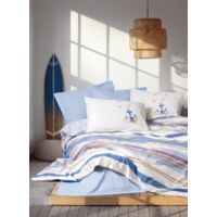 Funda nórdica, funda nórdica, ropa de cama Set 100% Algodón Azul