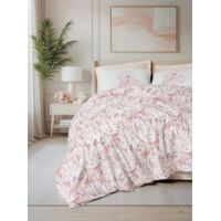 Funda nórdica, funda nórdica, ropa de cama Set 100% Algodón Salmon