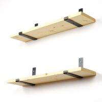 Estantería, librería, estante de pared Shelf Negro Roble