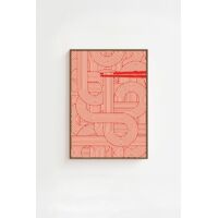 Arte de pared de MDF con marco Painting Multicolor