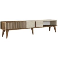 Mueble TV, mesa TV, mueble bajo. Stand Nuez Travertine