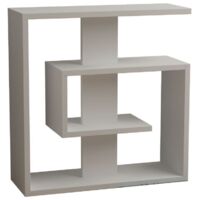 Mesa auxiliar de 4 estantes blancas H57 cm - Saly