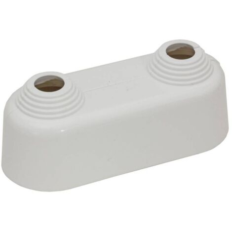 Flamco Doppelrosette hoch 10-22mm x Achsabstand 50mm Kunststoff, Weiß