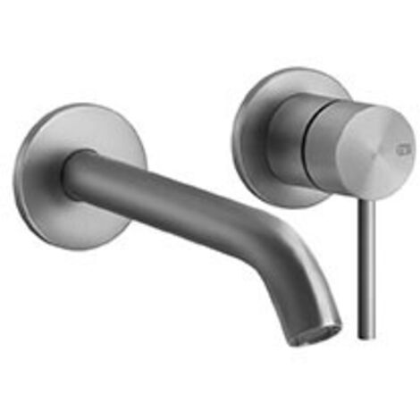 GESSI Fertigmontageset 316 Flessa für WT-Wand-EHM Ausladung:154mm Edelstahl matt gebürstet